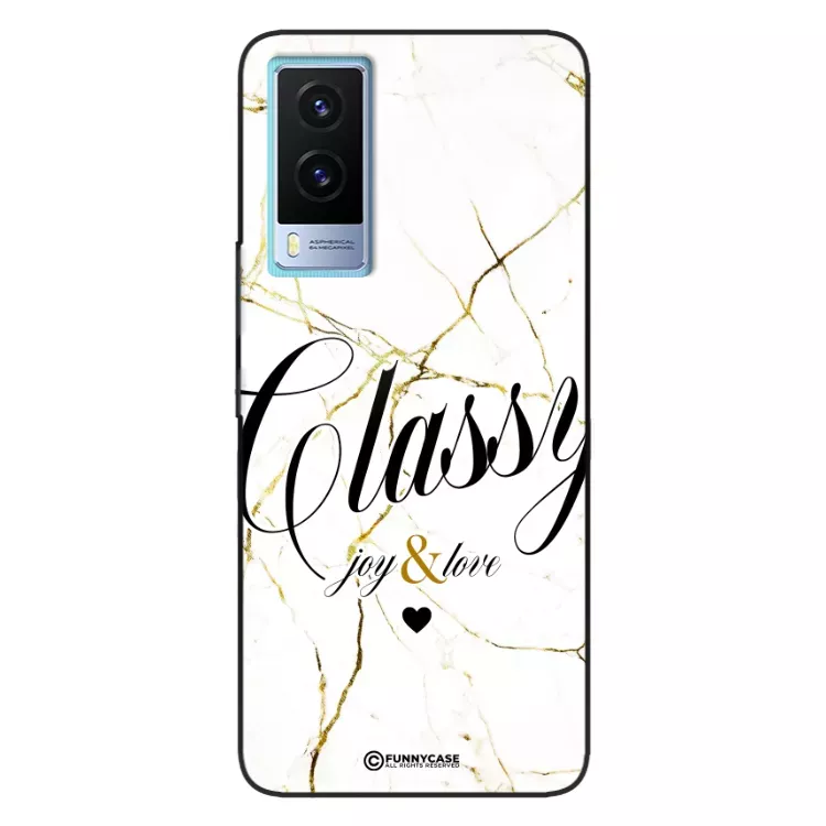 Etui Black Case Glass Marble Elegance do VIVO V21E 5G Marmurkowe