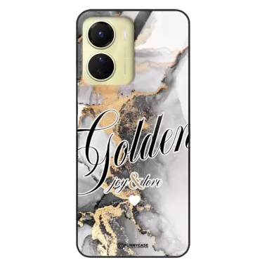 Etui Black Case Glass Marble Elegance do VIVO Y16 Marmurkowe