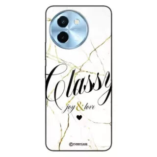 Etui Black Case Glass Marble Elegance do VIVO Y38 5G Marmurkowe