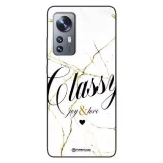 Etui Black Case Glass Marble Elegance do XIAOMI 12x Marmurkowe