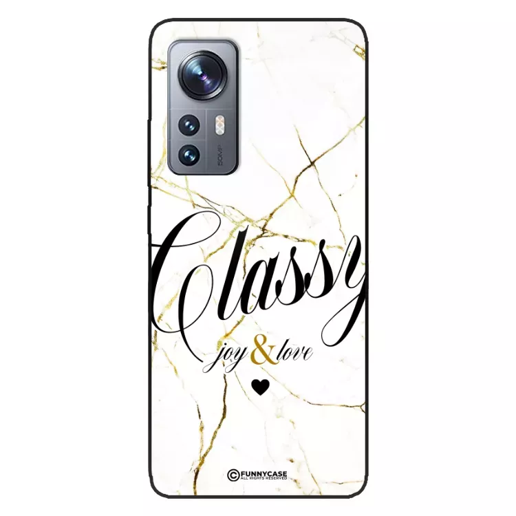 Etui Black Case Glass Marble Elegance do XIAOMI 12x Marmurkowe