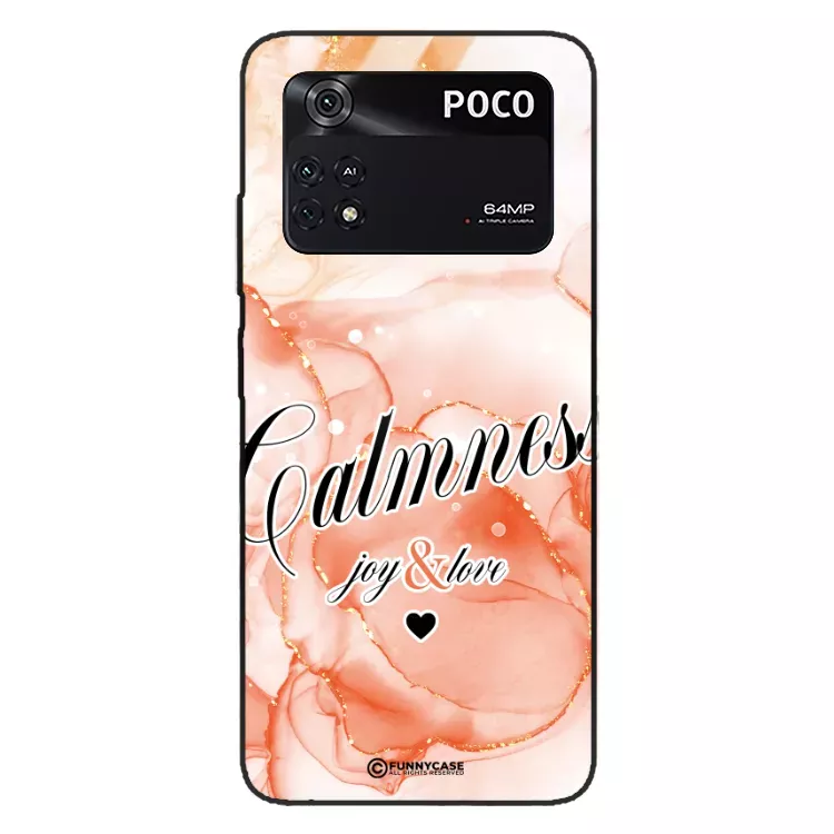 Etui Black Case Glass Marble Elegance do XIAOMI POCO M4 PRO 4G Marmurkowe