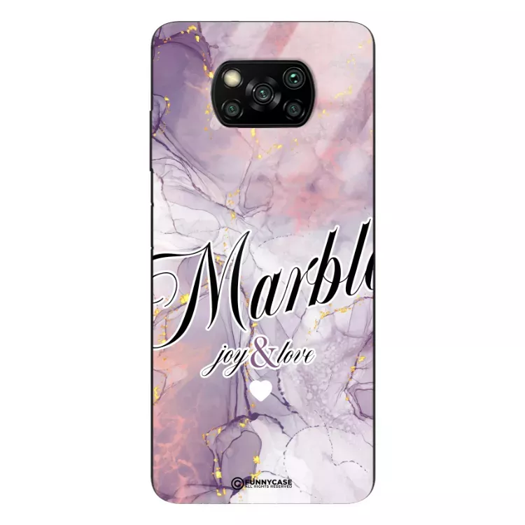 Etui Black Case Glass Marble Elegance do XIAOMI POCO X3 Marmurkowe