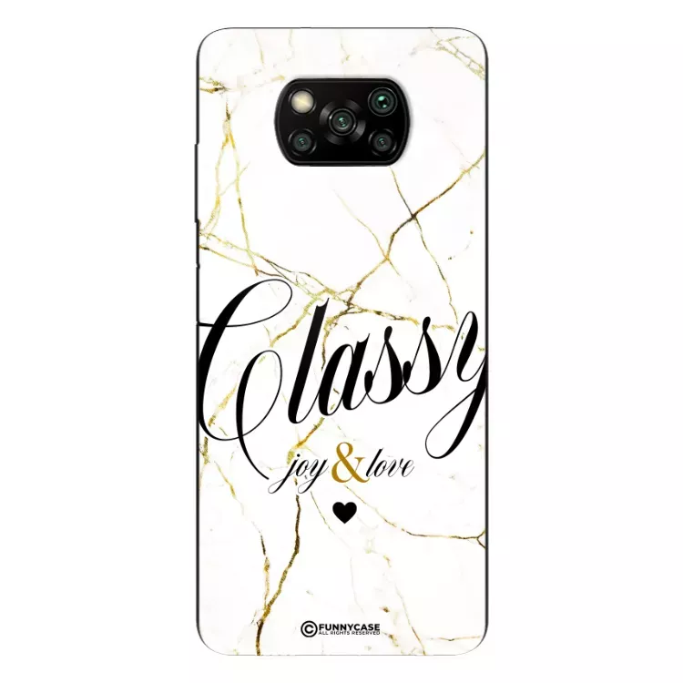 Etui Black Case Glass Marble Elegance do XIAOMI POCO X3 NFC Marmurkowe