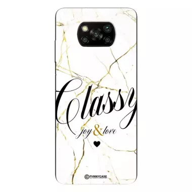Etui Black Case Glass Marble Elegance do XIAOMI POCO X3 NFC Marmurkowe
