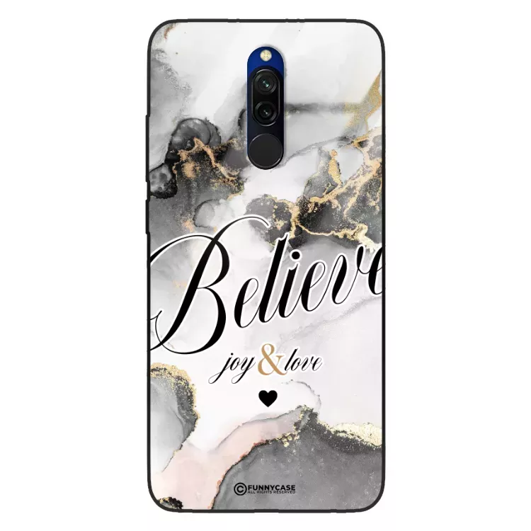 Etui Black Case Glass Marble Elegance do XIAOMI REDMI 8 Marmurkowe
