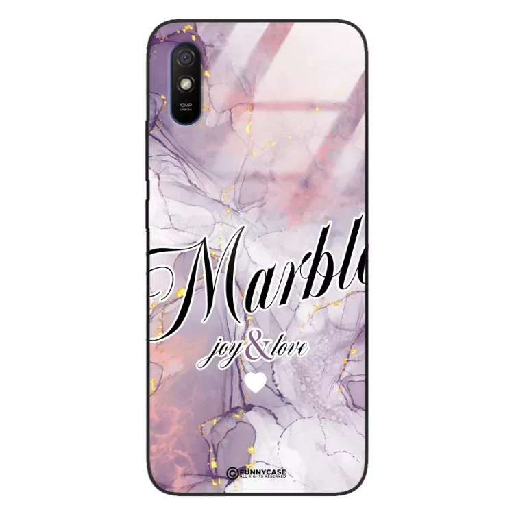 Etui Black Case Glass Marble Elegance do XIAOMI REDMI 9A Marmurkowe
