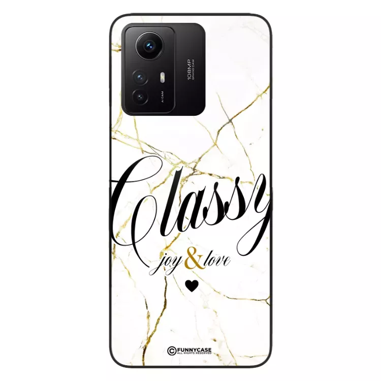 Etui Black Case Glass Marble Elegance do XIAOMI REDMI NOTE 12S 4G Marmurkowe