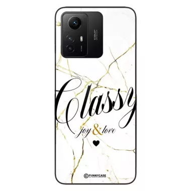 Etui Black Case Glass Marble Elegance do XIAOMI REDMI NOTE 12S 4G Marmurkowe