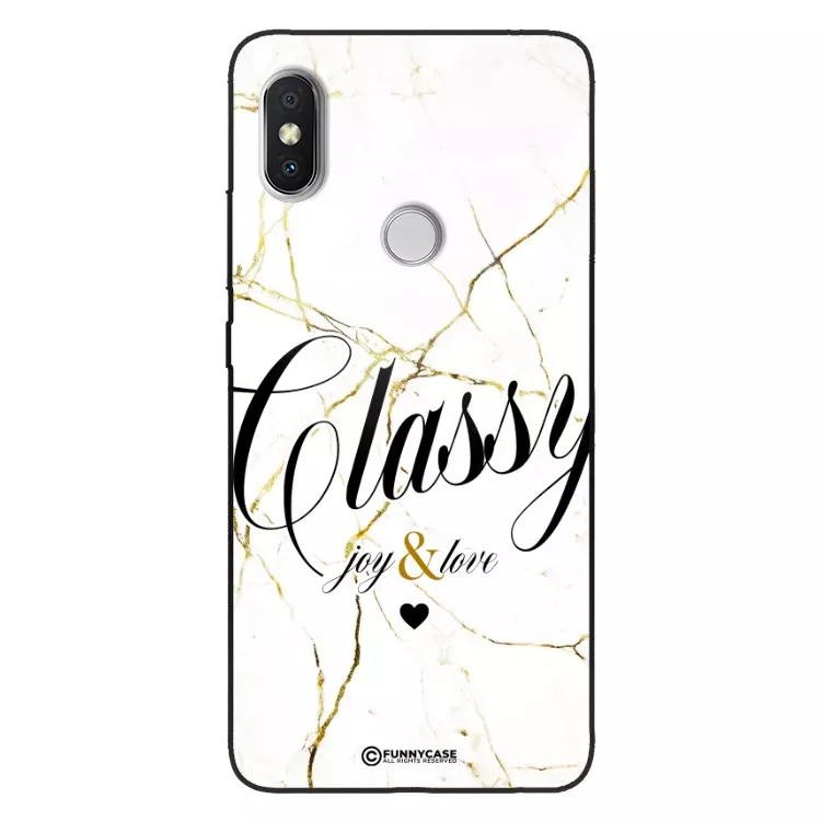 Etui Black Case Glass Marble Elegance do XIAOMI REDMI S2 Marmurkowe