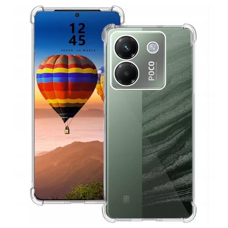 ETUI ANTISHOCK DO XIAOMI POCO M7 PRO 5G Transparentny Top Ochronne