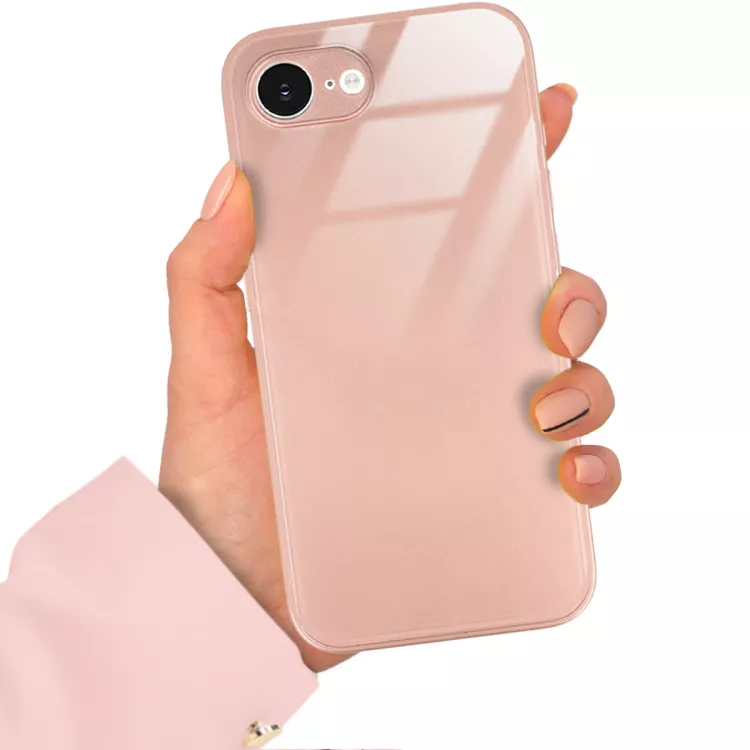 ETUI PINK CASE GLASS APPLE IPHONE 16E ST_COL122