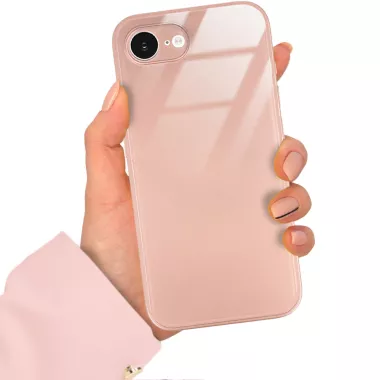 ETUI PINK CASE GLASS APPLE IPHONE 16E ST_COL122