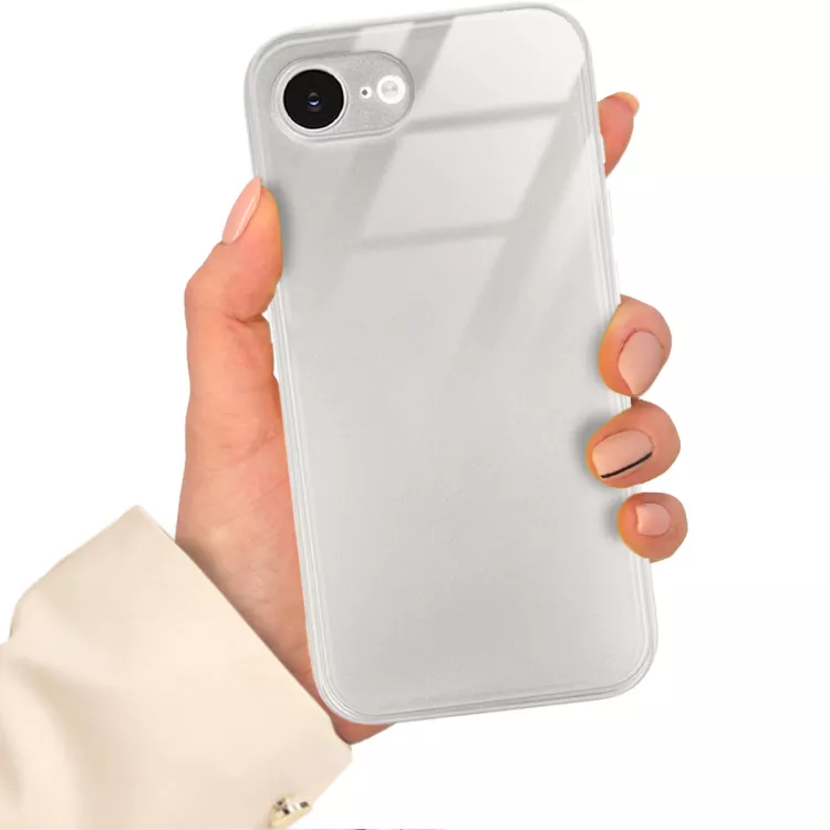 ETUI SILVER CASE GLASS APPLE IPHONE 16E ST_COL104