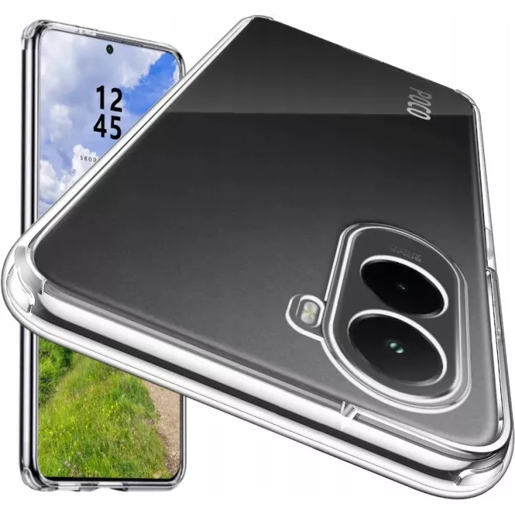 ETUI PROTECT CASE 2mm NA TELEFON XIAOMI POCO M7 4G TRANSPARENTNY