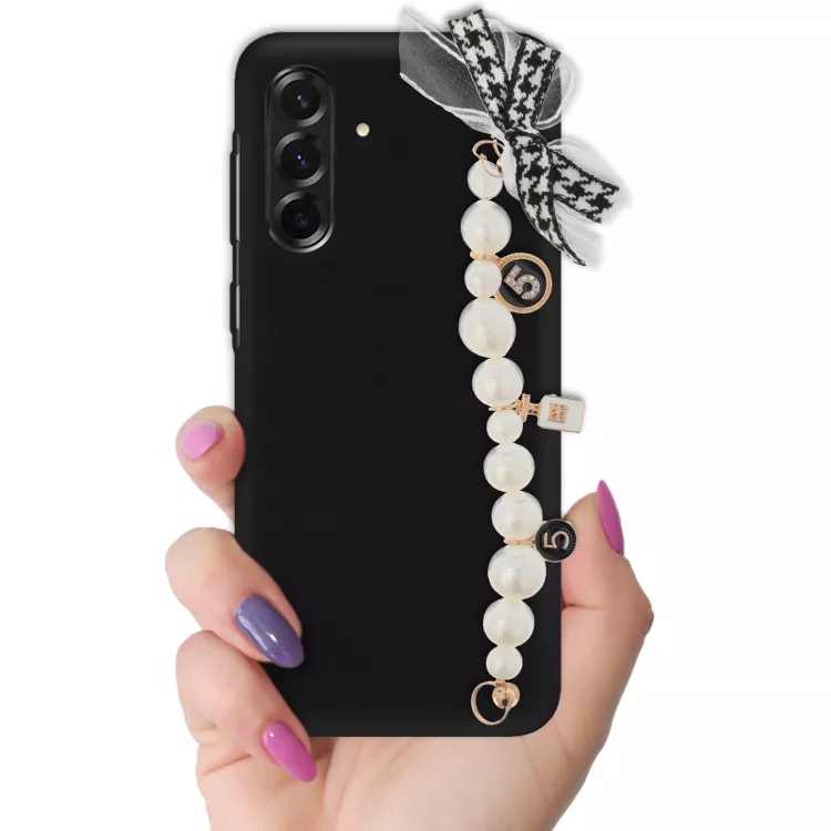 ETUI SMOOTH Z ŁAŃCUSZKIEM NA TELEFON SAMSUNG GALAXY A37 5G CZARNY