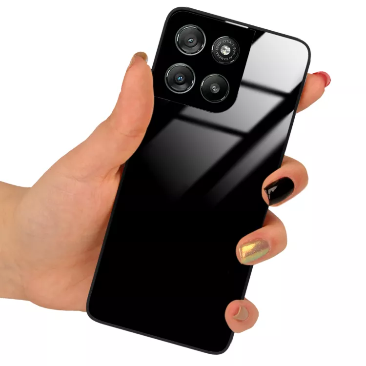 ETUI BLACK CASE GLASS NA TELEFON MOTOROLA G67 POWER 5G CZARNY