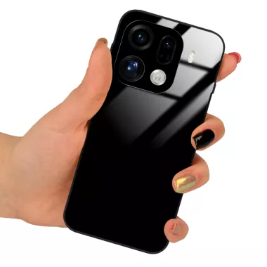 ETUI BLACK CASE GLASS NA TELEFON OPPO FIND X9 PRO 5G CZARNY