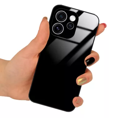 ETUI BLACK CASE GLASS NA TELEFON OPPO RENO 15 PRO 5G CZARNY