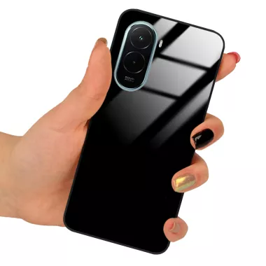 ETUI BLACK CASE GLASS NA TELEFON POCO M7 4G CZARNY