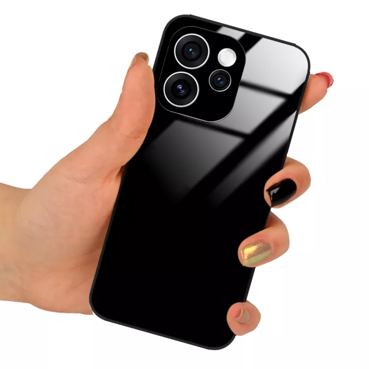 ETUI BLACK CASE GLASS NA TELEFON OPPO RENO 15 5G CZARNY