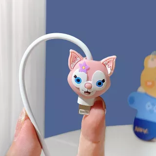 Osłonka na kabel – Różowy Kotek