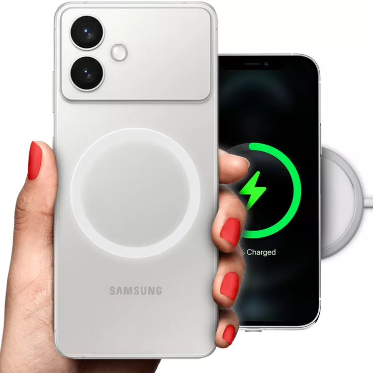 ETUI CLEAR 2mm RING MAGSAFE NA TELEFON SAMSUNG GALAXY S26 EDGE BIAŁY