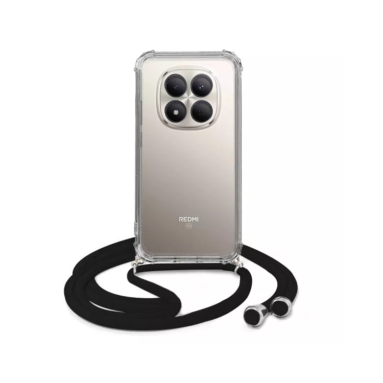 ETUI CROSSBODY NA TELEFON XIAOMI REDMI NOTE 15 PRO 5G CZARNY Sznurek Smycz