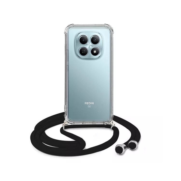 ETUI CROSSBODY NA TELEFON XIAOMI REDMI NOTE 15 5G CZARNY Sznurek Smycz