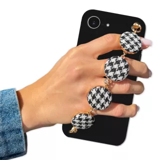 MATOWE ETUI DO APPLE IPHONE 17E Z ŁAŃCUSZKIEM BLINK 29 CZARNY