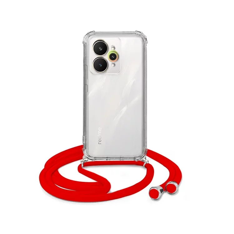 ETUI CROSSBODY NA TELEFON REALME 15 PRO CZERWONY Sznurek Smycz