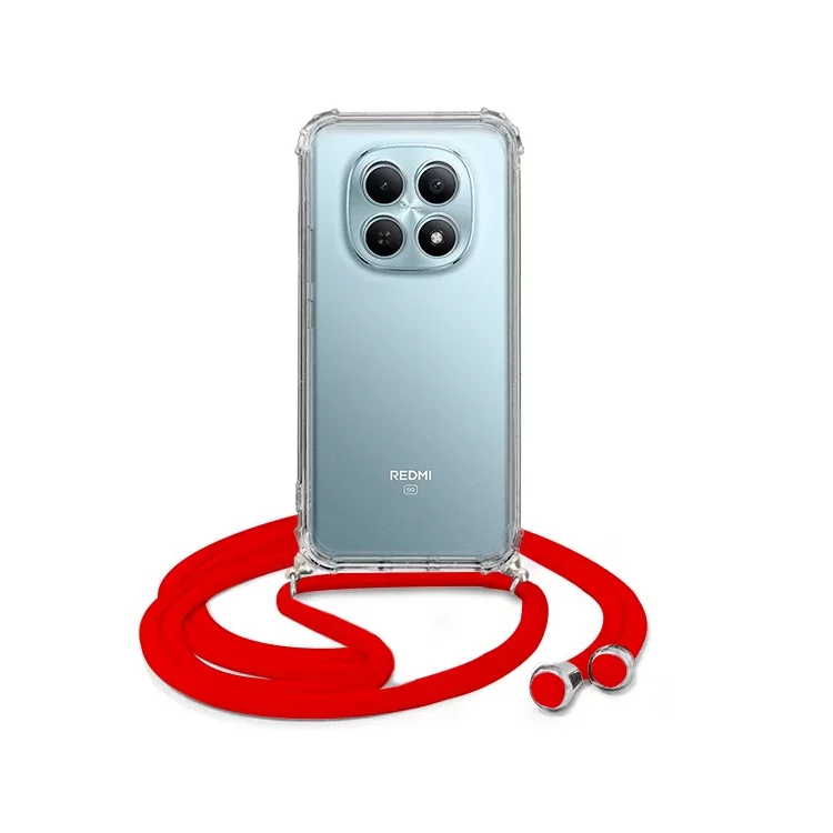 ETUI CROSSBODY NA TELEFON XIAOMI REDMI NOTE 15 5G CZERWONY Sznurek Smycz