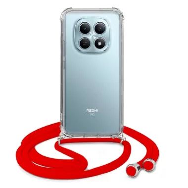 ETUI CROSSBODY NA TELEFON XIAOMI REDMI NOTE 15 5G CZERWONY Sznurek Smycz