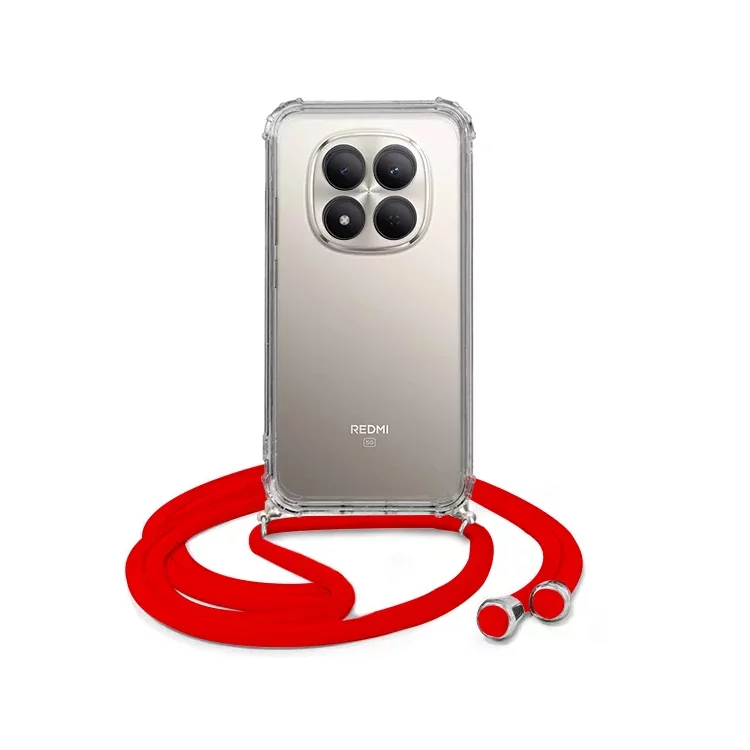 ETUI CROSSBODY NA TELEFON XIAOMI REDMI NOTE 15 PRO 5G CZERWONY Sznurek Smycz