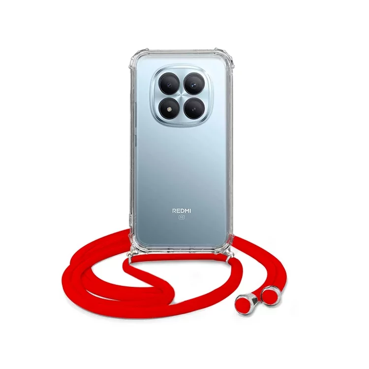 ETUI CROSSBODY NA TELEFON XIAOMI REDMI NOTE 15 PRO PLUS 5G CZERWONY Sznurek Smycz