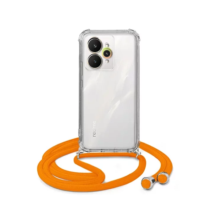 ETUI CROSSBODY NA TELEFON REALME 15 POMARAŃCZOWY Sznurek Smycz