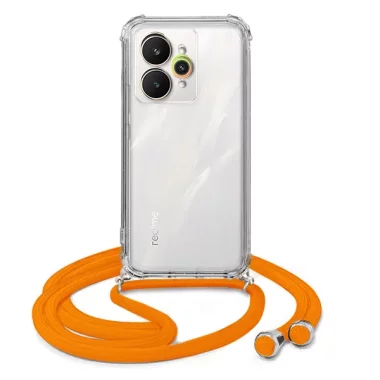 ETUI CROSSBODY NA TELEFON REALME 15 PRO POMARAŃCZOWY Sznurek Smycz