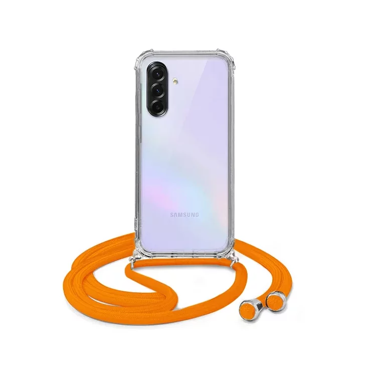 ETUI CROSSBODY NA TELEFON SAMSUNG GALAXY A37 5G POMARAŃCZOWY Sznurek Smycz