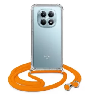 ETUI CROSSBODY NA TELEFON XIAOMI REDMI NOTE 15 5G POMARAŃCZOWY Sznurek Smycz