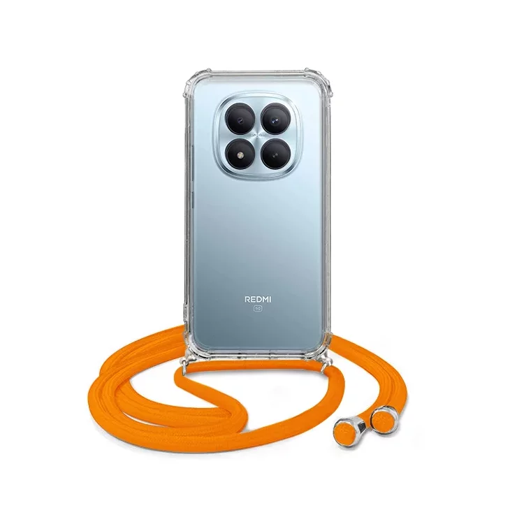 ETUI CROSSBODY NA TELEFON XIAOMI REDMI NOTE 15 PRO PLUS 5G POMARAŃCZOWY Sznurek Smycz