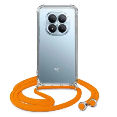 ETUI CROSSBODY NA TELEFON XIAOMI REDMI NOTE 15 PRO PLUS 5G POMARAŃCZOWY Sznurek Smycz