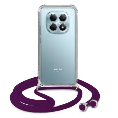 ETUI CROSSBODY NA TELEFON XIAOMI REDMI NOTE 15 5G ŚLIWKOWY Sznurek Smycz