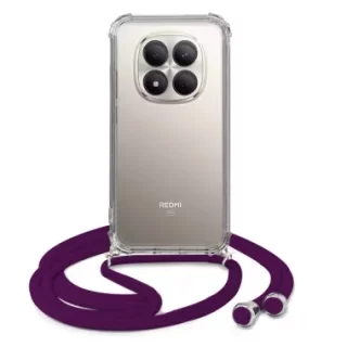 ETUI CROSSBODY NA TELEFON XIAOMI REDMI NOTE 15 PRO 5G ŚLIWKOWY Sznurek Smycz