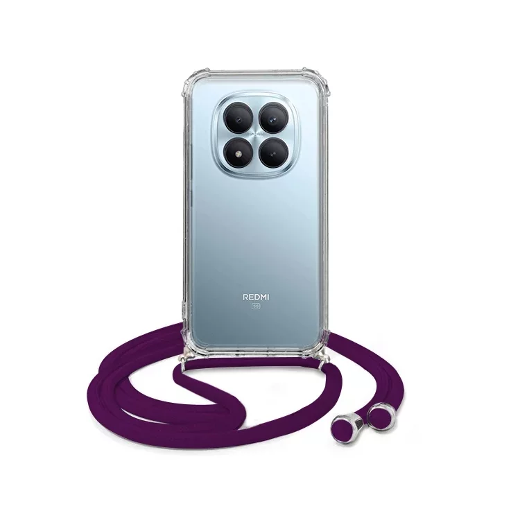 ETUI CROSSBODY NA TELEFON XIAOMI REDMI NOTE 15 PRO PLUS 5G ŚLIWKOWY Sznurek Smycz