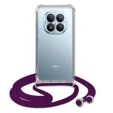 ETUI CROSSBODY NA TELEFON XIAOMI REDMI NOTE 15 PRO PLUS 5G ŚLIWKOWY Sznurek Smycz