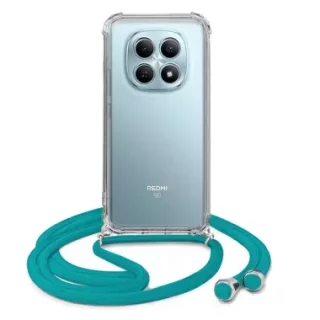 ETUI CROSSBODY NA TELEFON XIAOMI REDMI NOTE 15 5G TURKUSOWY Sznurek Smycz