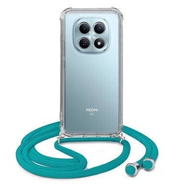 ETUI CROSSBODY NA TELEFON XIAOMI REDMI NOTE 15 5G TURKUSOWY Sznurek Smycz