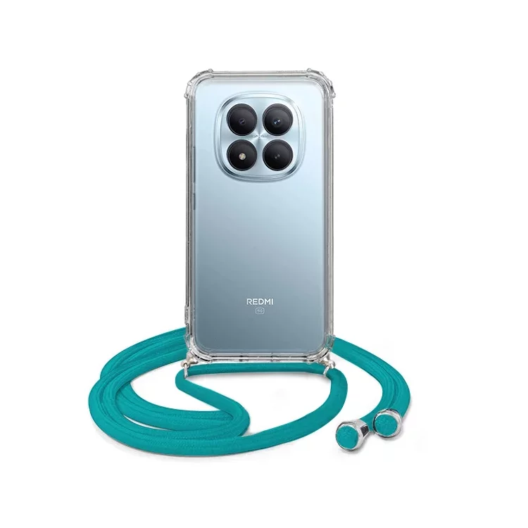 ETUI CROSSBODY NA TELEFON XIAOMI REDMI NOTE 15 PRO PLUS 5G TURKUSOWY Sznurek Smycz