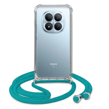 ETUI CROSSBODY NA TELEFON XIAOMI REDMI NOTE 15 PRO PLUS 5G TURKUSOWY Sznurek Smycz