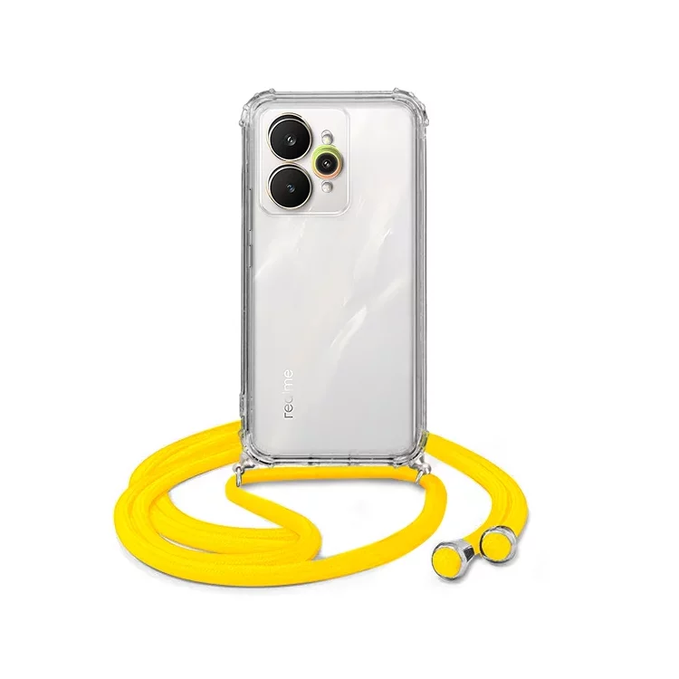 ETUI CROSSBODY NA TELEFON REALME 15 ŻÓŁTY Sznurek Smycz